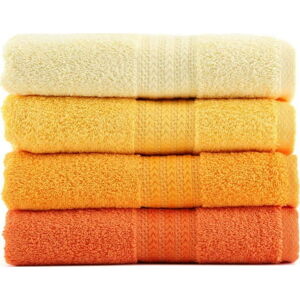 Sada 4 ručníků z bavlny Foutastic Daisy, 50 x 90 cm