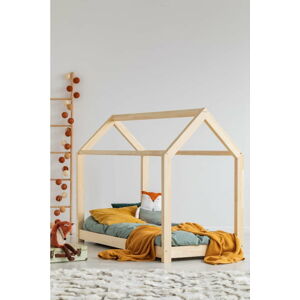Domečková dětská postel z borovicového dřeva 70x140 cm Mila M - Adeko