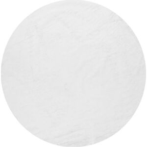 Bílý pratelný kulatý koberec ø 120 cm Pelush White – Mila Home
