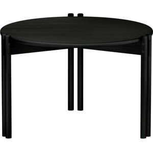 Černý kulatý konferenční stolek z borovicového dřeva ø 60 cm Sticks – Karup Design