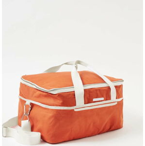 Terakotově oranžová chladící taška Sunnylife Canvas, 30 l