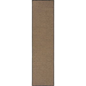 Jutový běhoun v černo-přírodní barvě 60x230 cm Diamond – Flair Rugs