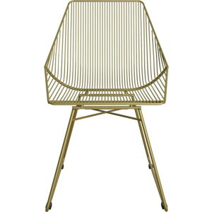 Kovová židle ve zlaté barvě CosmoLiving by Cosmopolitan Ellis