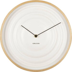 Bílé nástěnné hodiny Karlsson Ribble, ø 31 cm