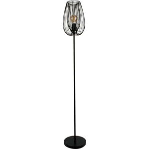 Černá stojací lampa Leitmotiv Lucid, výška 150 cm