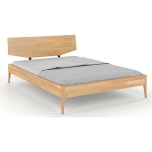 Dvoulůžková postel z bukového dřeva Skandica Sund, 140 x 200 cm