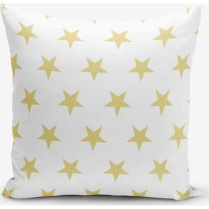 Povlak na polštář s příměsí bavlny Minimalist Cushion Covers Mustard Color Star, 45 x 45 cm