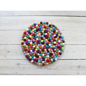 Kulličkový vlněný podsedák Wooldot Ball Chair Pad Multi, ⌀ 39 cm