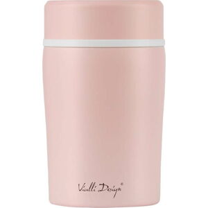 Růžová cestovní termoska na oběd Vialli Design Fuori, 500 ml