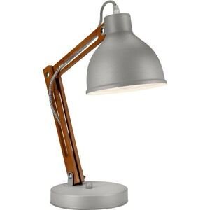 Šedá stolní lampa LAMKUR Marcello