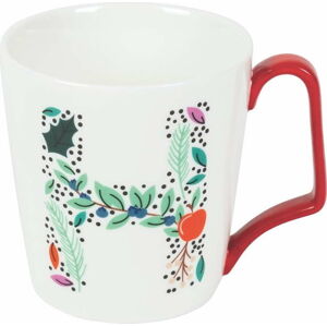 Porcelánový vánoční hrnek Villa d'Este Xmas Monogram Letter H, 300 ml