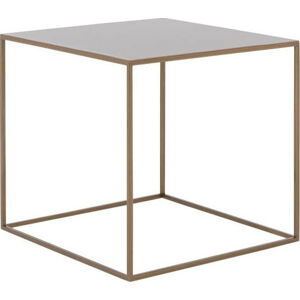 Konferenční kovový stolek ve zlaté barvě CustomForm Tensio, 50 x 50 cm