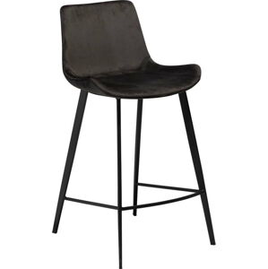 Černá barová židle DAN–FORM Denmark Hype Velvet, výška 91 cm