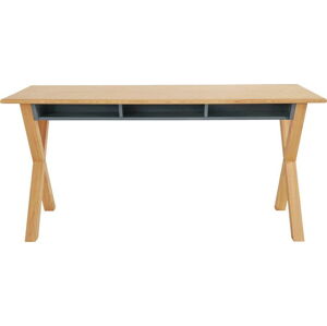 Pracovní stůl s deskou v dubovém dekoru 70x160 cm Luca – Woodman