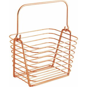 Oranžový kovový závěsný košík iDesign, 21,5 x 19 cm