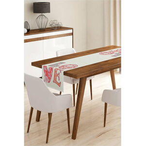Běhoun na stůl z mikrovlákna Minimalist Cushion Covers Love, 45 x 145 cm