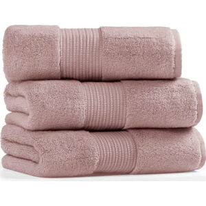 Růžový bavlněný ručník 30x50 cm Chicago – Foutastic
