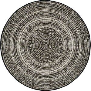 Černý venkovní koberec Universal Silvana Rutto, ⌀ 120 cm