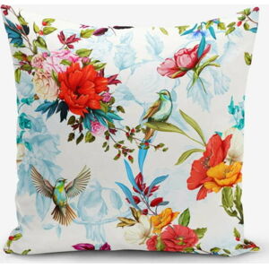 Povlak na polštář s příměsí bavlny Minimalist Cushion Covers Ethnic Bird, 45 x 45 cm