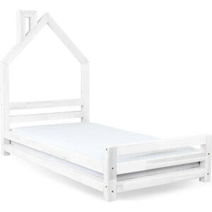 Dětská bílá postel z smrkového dřeva Benlemi Wally, 90 x 200 cm