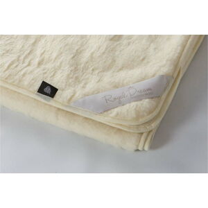 Béžová deka z merino vlny Royal Dream, 160 x 200 cm