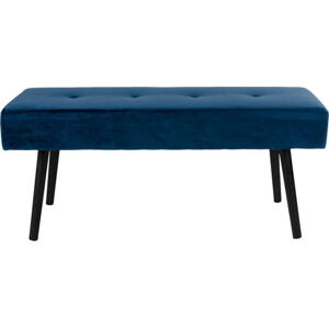 Modrá sametová lavice Bonami Essentials Skiby