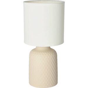 Béžová stolní lampa s textilním stínidlem (výška 32 cm) Iner – Candellux Lighting